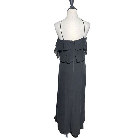 BCBGMaxazria Sleeveless Long Black Silk Cocktail Dress Size 4 - Picture 3 of 5